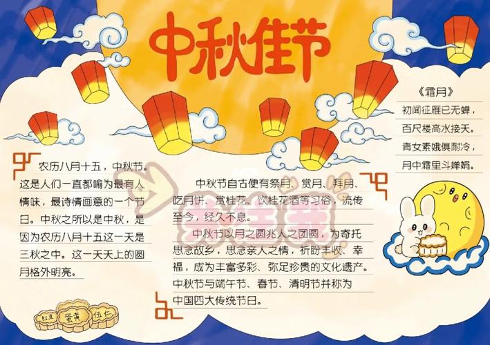 原创中秋佳节手抄报电子版小报