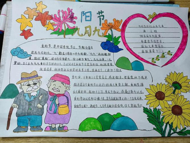 们为了表达自己的尊老敬老之情 一笔一划地勾勒出一幅幅精致的手抄报