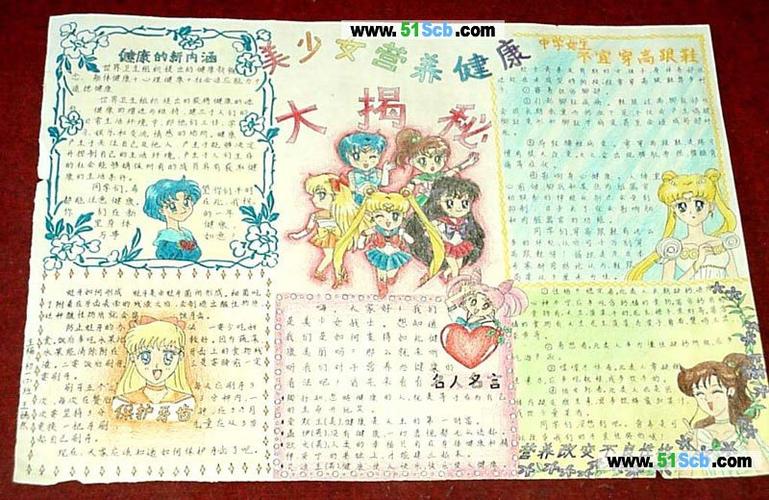 美少女健康揭秘手抄报