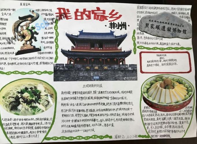 我的家乡荆州手抄报图片内容