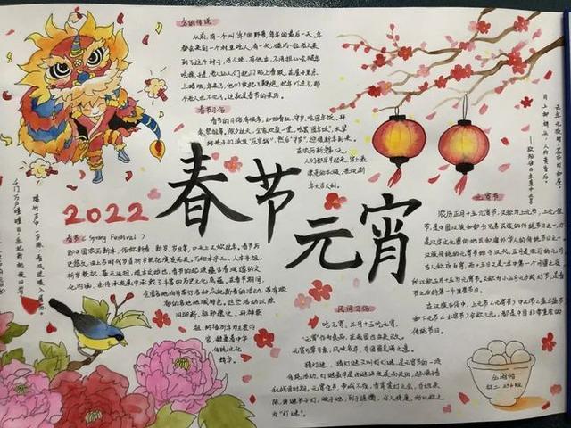 第8张传统节日手抄报最佳优秀作品奖了解传统节日 传承民俗文化