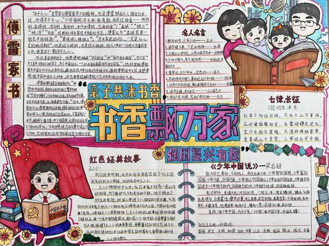 书香飘万家亲子阅读手抄报 书香飘万家亲子阅读手抄报