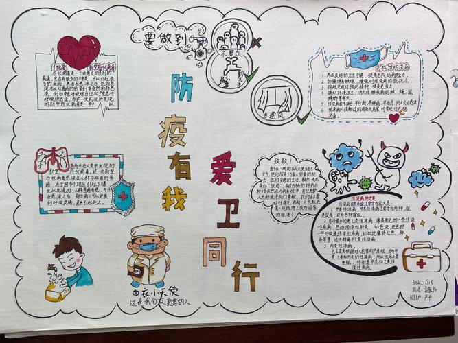 郴州市三中政务处 高一年级:防疫有我 爱卫同行手抄报比赛