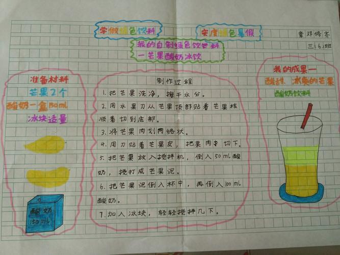 远离饮料的简单手抄报 简单手抄报