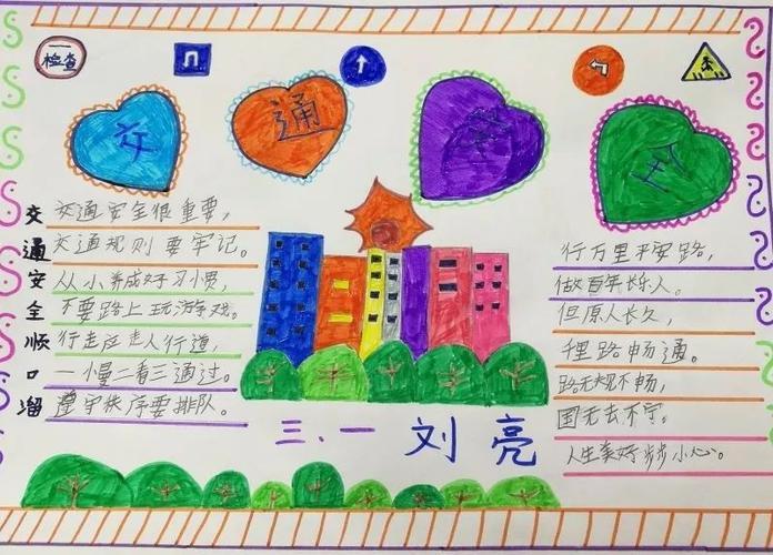 小学生交通安全手抄报大全图片