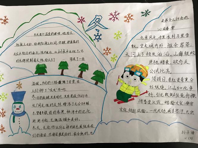 六4冬之韵手抄报