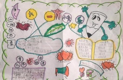 最新的的儿童节手抄小报 图片 手抄报版面设计-学笔画