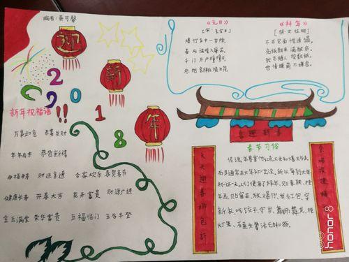 崇德向上迎新春手抄报喜迎新春手抄报