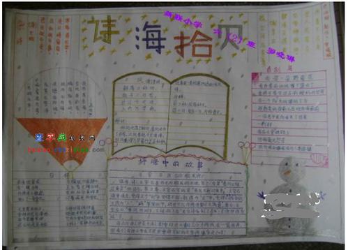 中学生诗海拾贝手抄报