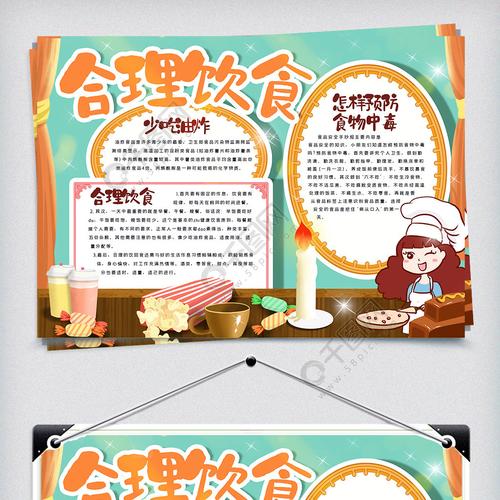 合理饮食手抄报模版