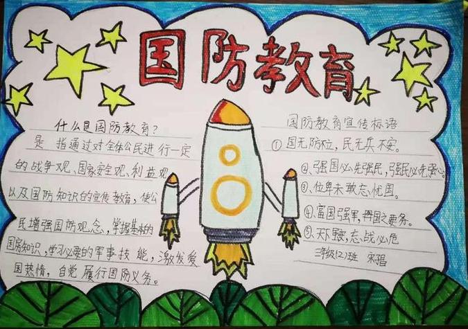 小学生国防小知识简短手抄报小学生手抄报