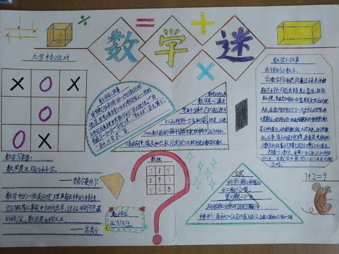 五年级数学下册正方体手抄报五年级数学手抄报