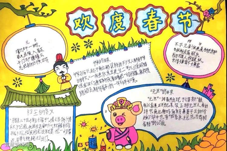 2024欢欢喜喜过大年手抄报
