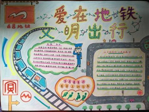 简单又漂亮厦门二号线地铁手抄报手抄报简单又漂亮小学生地铁手抄报