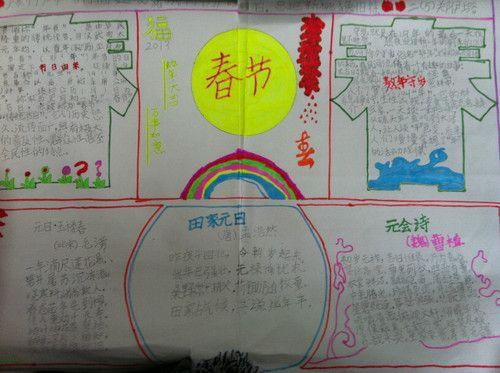 寒假新年手抄报展示