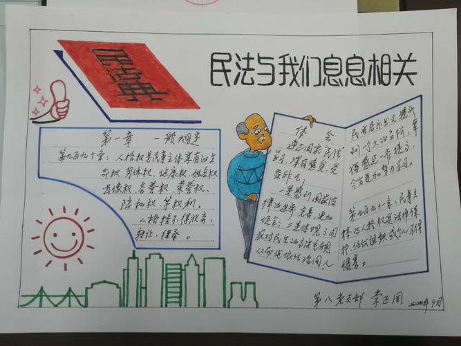 克拉玛依市委老干部局 九月份学习民法典宣传活动 手抄报线上展示