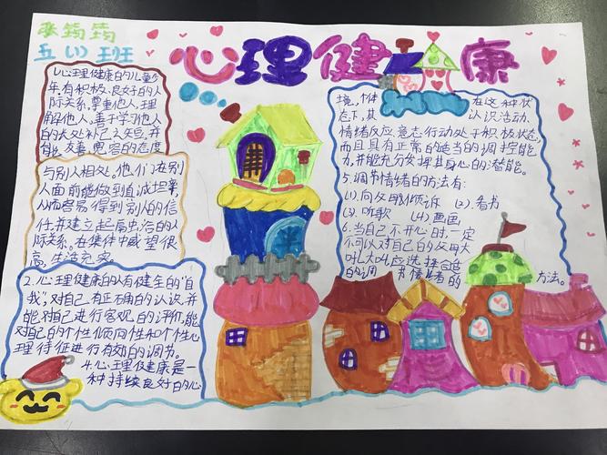 心如花木 向阳生长 西胡垌小学心理健康手抄报制作活动