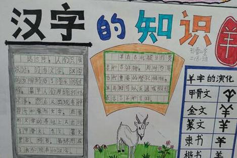 五年级有关汉字的来历手抄报 汉字的手抄报