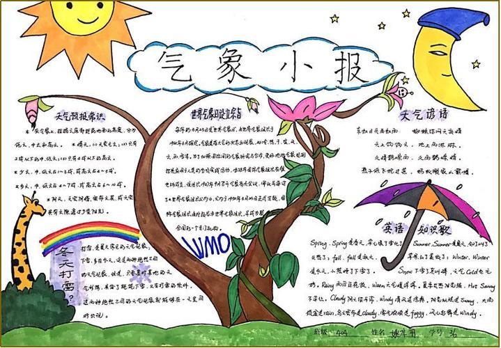 关于气象主题的手抄报安全主题的手抄报
