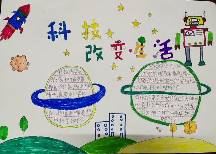 活动西葛小学全国科普日手抄报简单又漂亮的科学小报模板三年级科学小