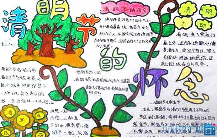 最简单清明节手抄报非常简单