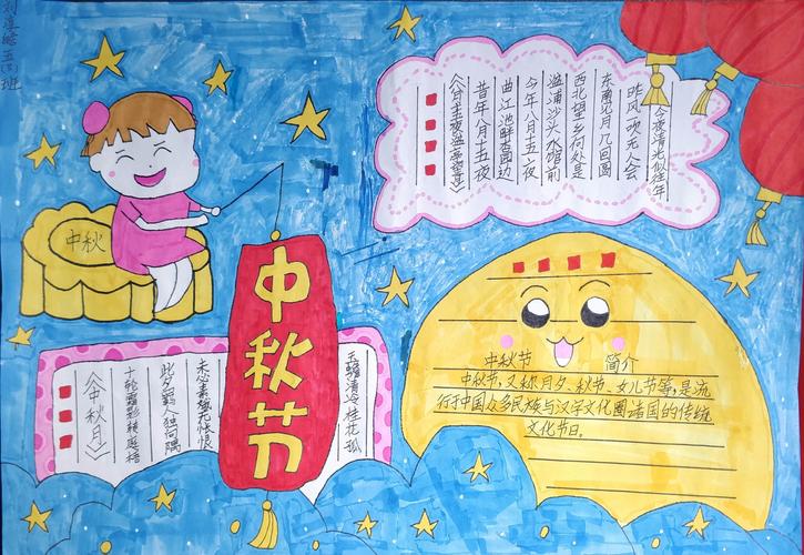 安源区第一小学开展 我们的节日 中秋节手抄报 评比活动
