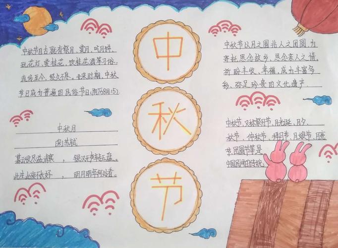 迎中秋 话团圆 息县第十一小学开展中秋节手抄报绘画活动