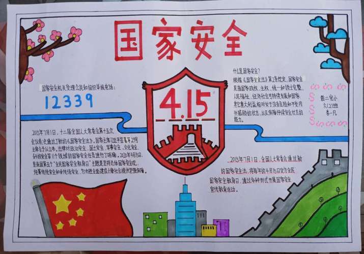 增强国土安全意识的手抄报安全意识手抄报