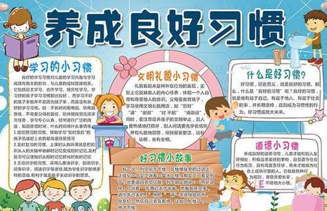 最新小学生好习惯养成教育手抄报养成文明好习惯手抄报内容资料板报