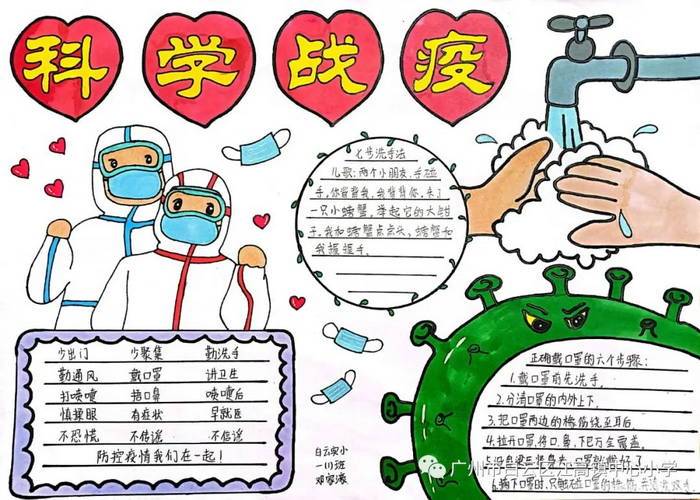 抗击疫情手抄报一年级内容