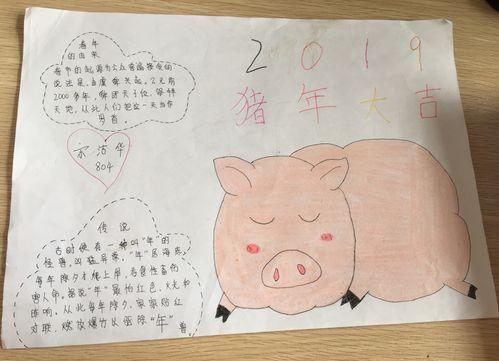 三年级猪年画猪的手抄报三年级手抄报