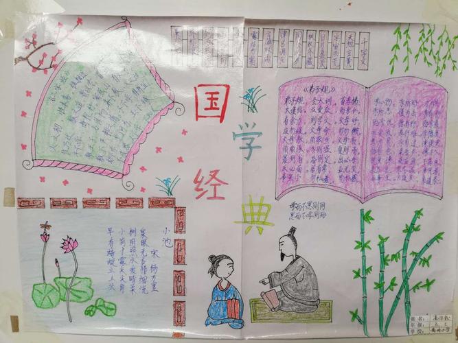 穆棱林业局第二小学举行 走近经典 系列读书活动之国学经典手抄报