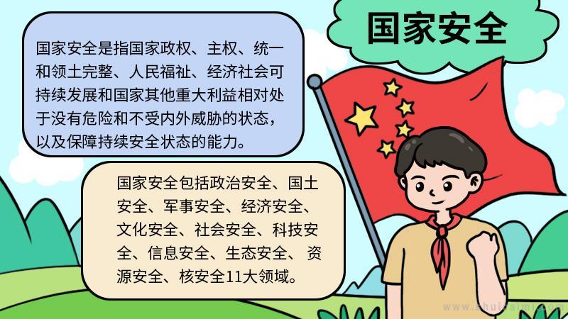 关于国家安全的手抄报怎么画国家安全手抄报模板