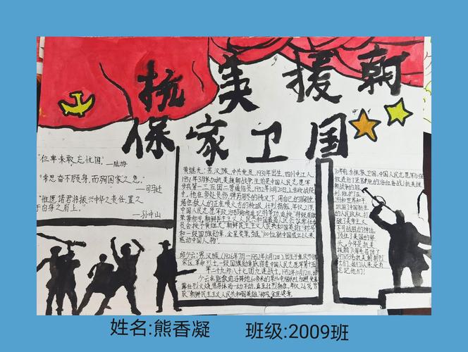 辰溪二中七年级纪念 抗美援朝 70周年手抄报比赛获奖作品集