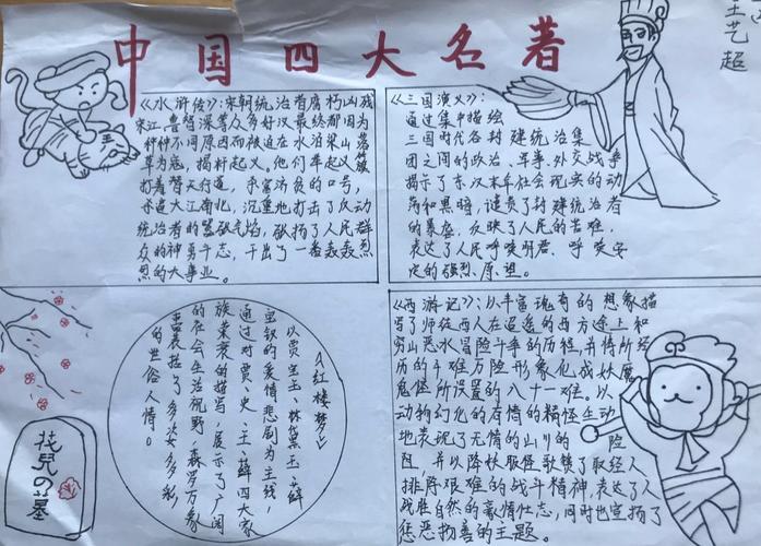 关于四大名著读书手抄报 四大名著手抄报
