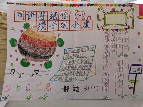 利用唱歌朗诵演讲儿歌绕口令手抄报等形式推广使用普通话. 利用唱歌朗诵演讲儿歌绕口令手抄报等形式推广使用普通话.