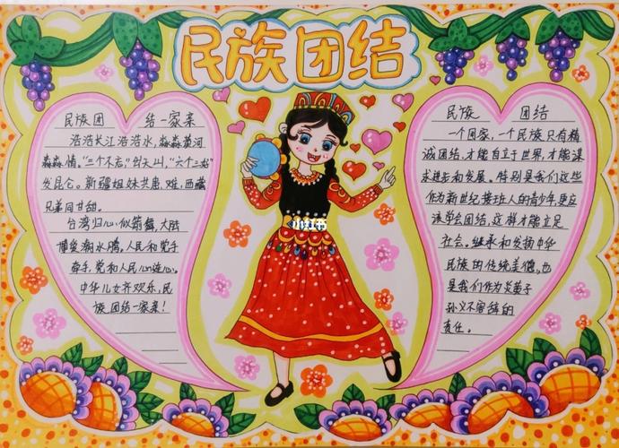 民族团结手抄报来喽喜欢的可以拿走