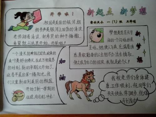 关于我上学了手抄报 我上小学了手抄报