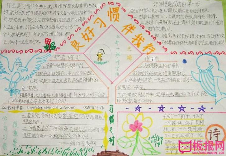 习惯养成的手抄报良好习惯伴我行