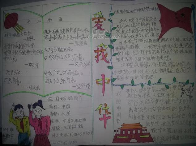 设计图2024年抗击疫情小学生的手抄报关于爱我母语爱我中华的手抄报