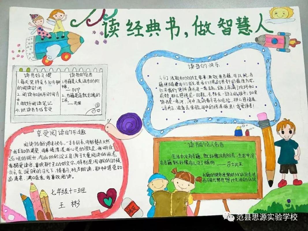 范县思源实验学校举行 读经典书 做智慧人 主题手抄报活动