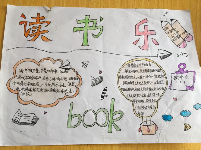 一张张图文并茂的手抄报 展示着孩子们对书的挚爱