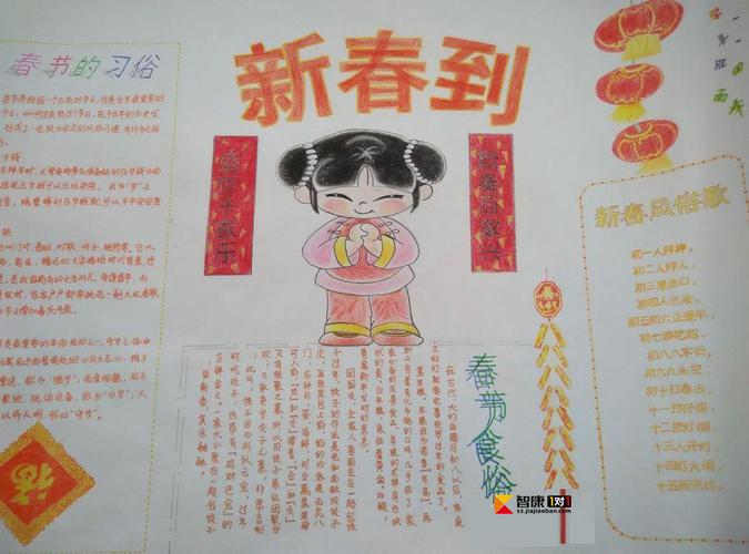 2024年关于春节的手抄报图片都有哪些