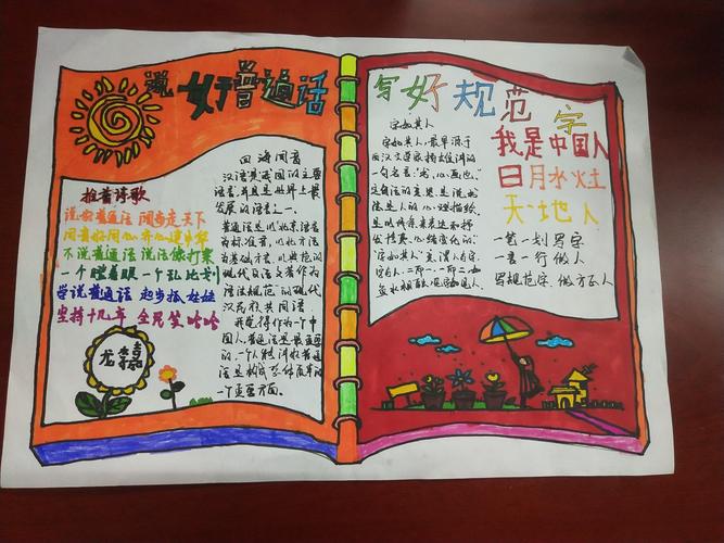 张家界金海实验学校小学部推广普通话手抄报