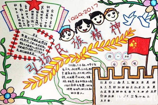 中国精神手抄报弘扬中国精神手抄报