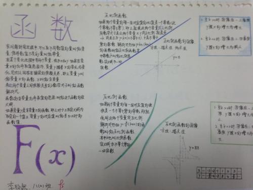 简便数学一次函数手抄报数学一年级手抄报