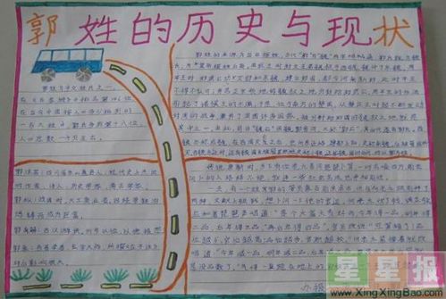 小学生姓氏手抄报版面设计图
