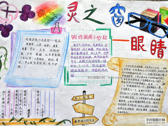 保护眼睛 我们心灵的窗户 2 爱眼护眼手抄报 健康手抄报-手抄报图片