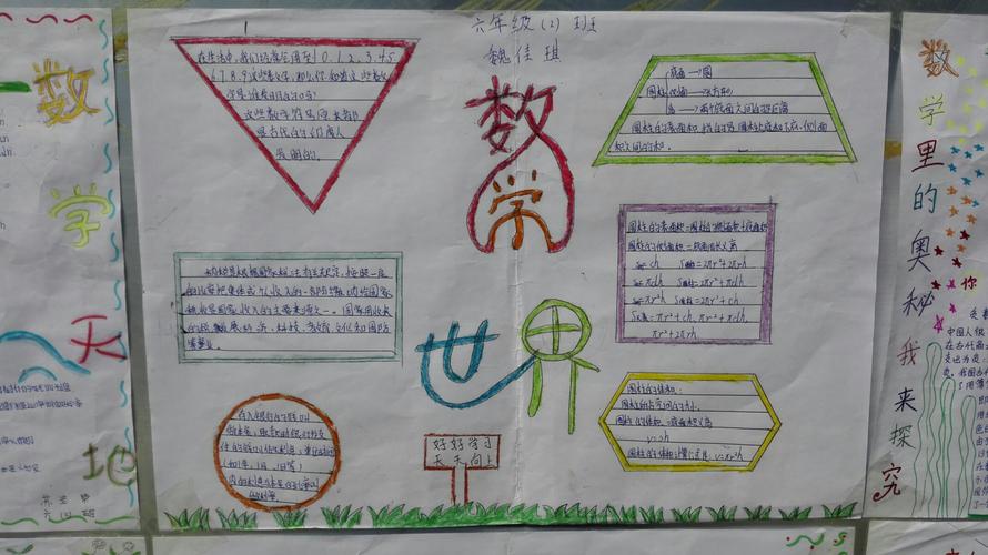 让快乐与数学同行 让智慧伴活动共生一一盐官镇中川小学数学手抄报展