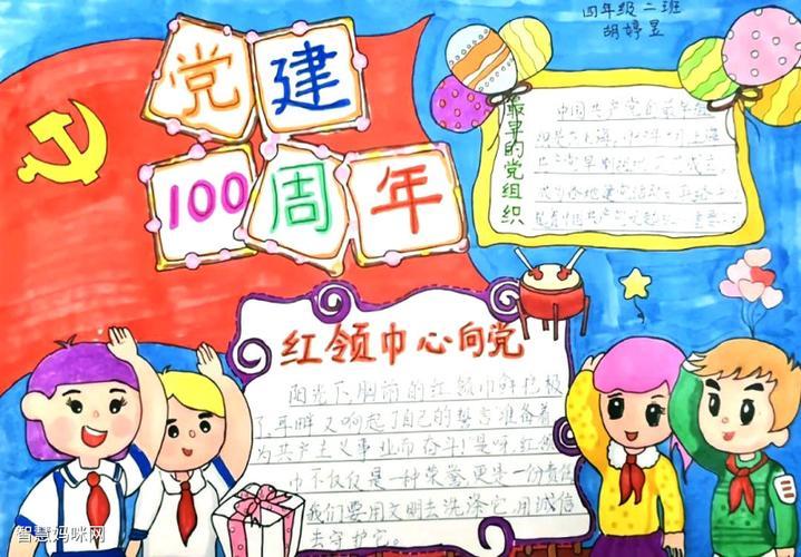 百年光辉历程全面建成小康建党100周年手抄报